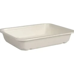 Menubakke - hvid bagasse 1-rums bio lamineret - 250 stk