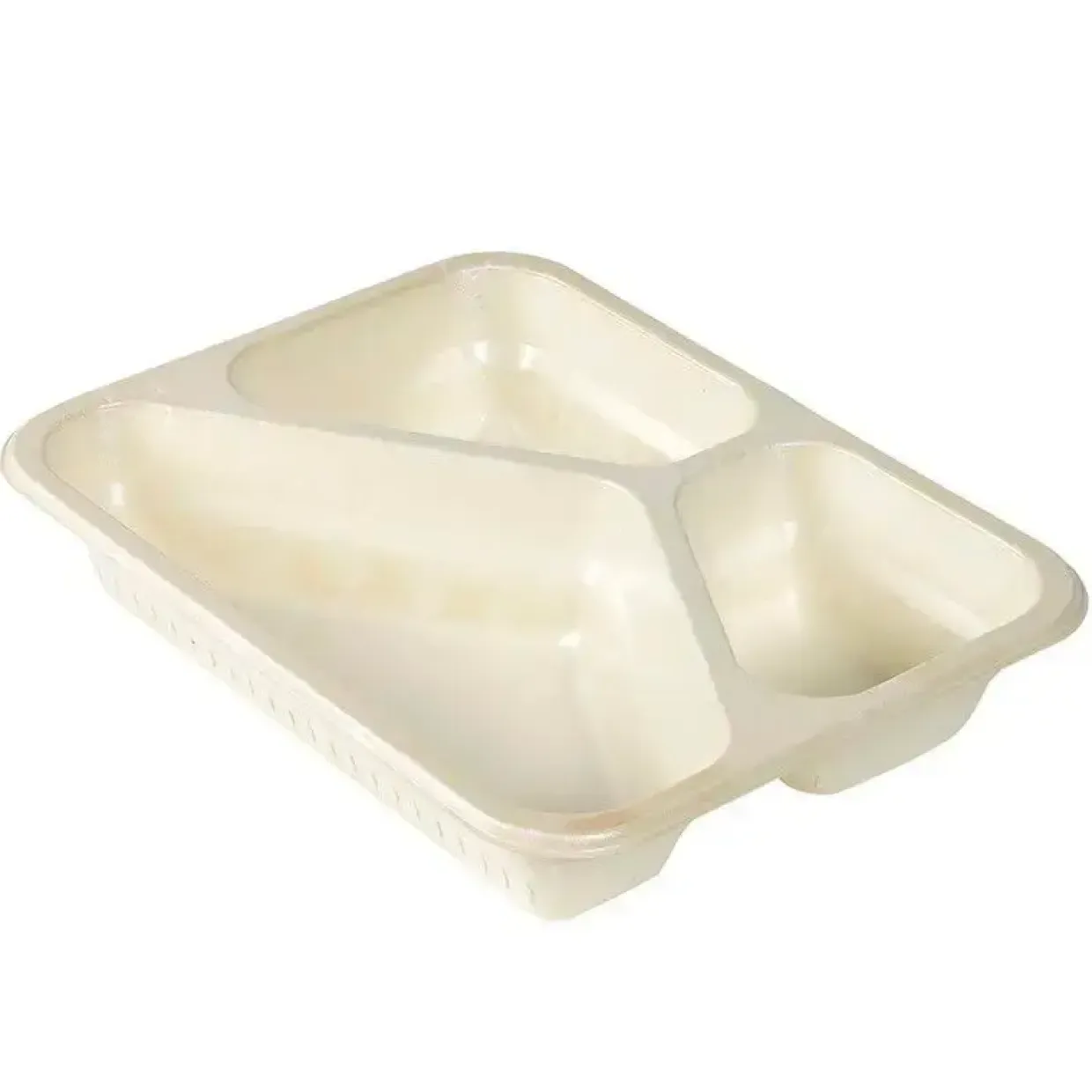 Menu bakke 3-rum Bioplast 500/250/190ml - 227x178x45mm 168stk/kar