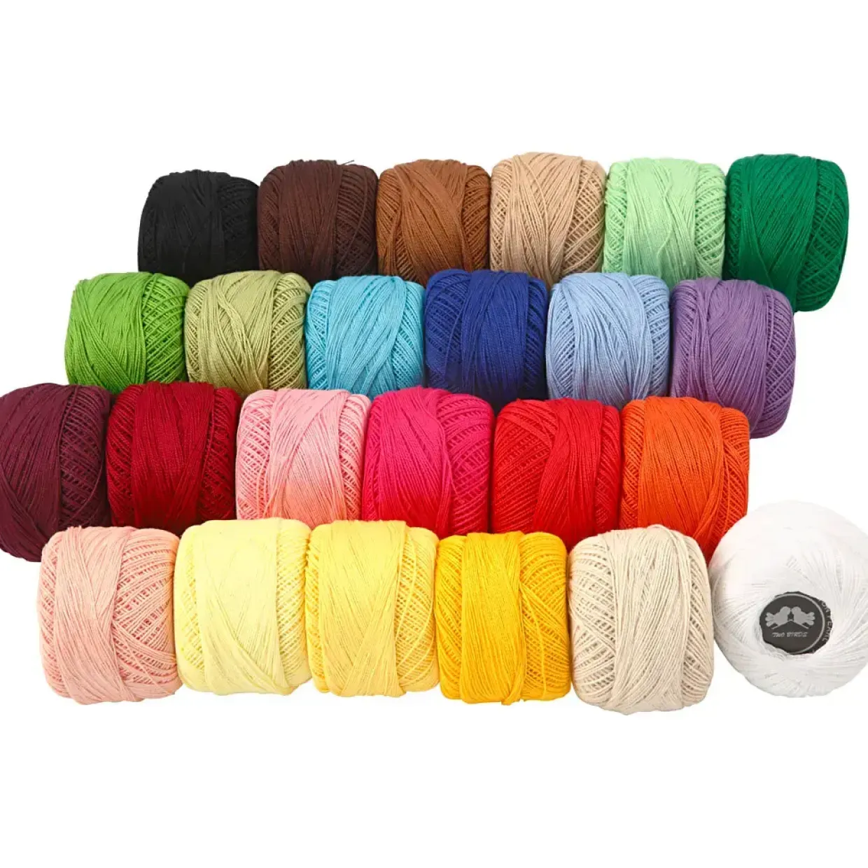 Merceriseret bomuldsgarn – 24×20 g – Assorterede farver