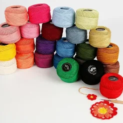 Merceriseret bomuldsgarn – 24×20 g – Assorterede farver