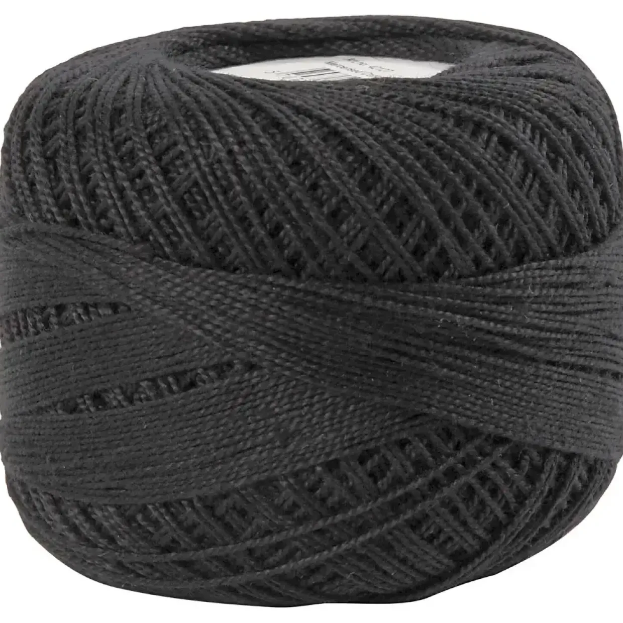 Merceriseret bomuldsgarn, nål 2-2,5, sort, 125 m, 20 g/ 1 ngl.