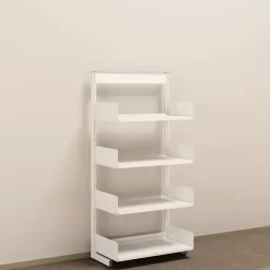 Metalreol - aLTI-hylden - ensidig grundsektion - 1600x750x400mm - Hvid