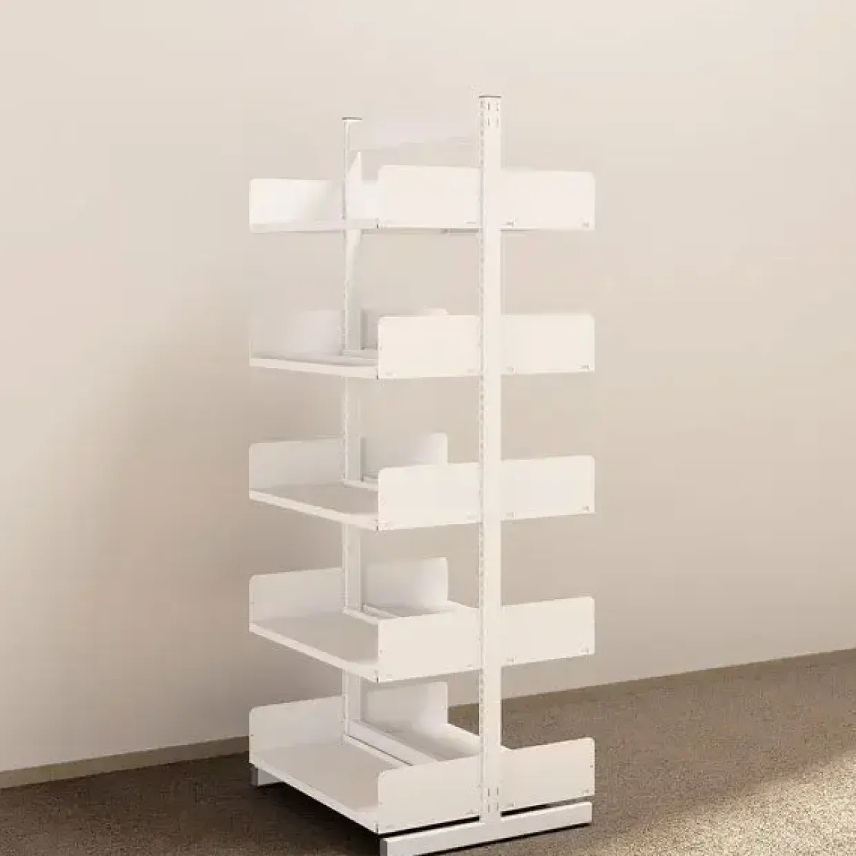 Metalreol - aLTI-hylden - tosidig grundsektion - 1900x750x300mm - Hvid