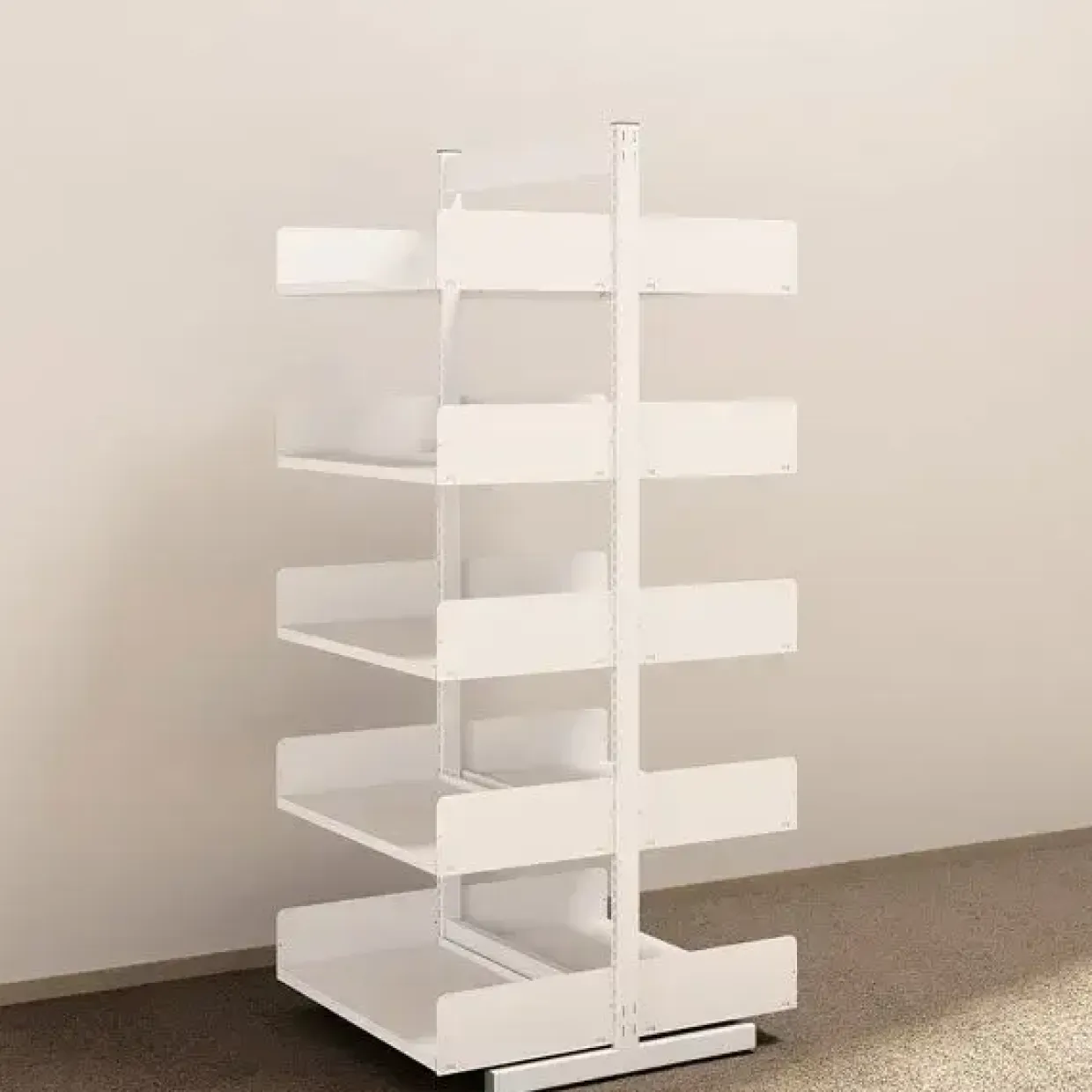 Metalreol - aLTI-hylden - tosidig grundsektion - 1900x750x400mm - Hvid