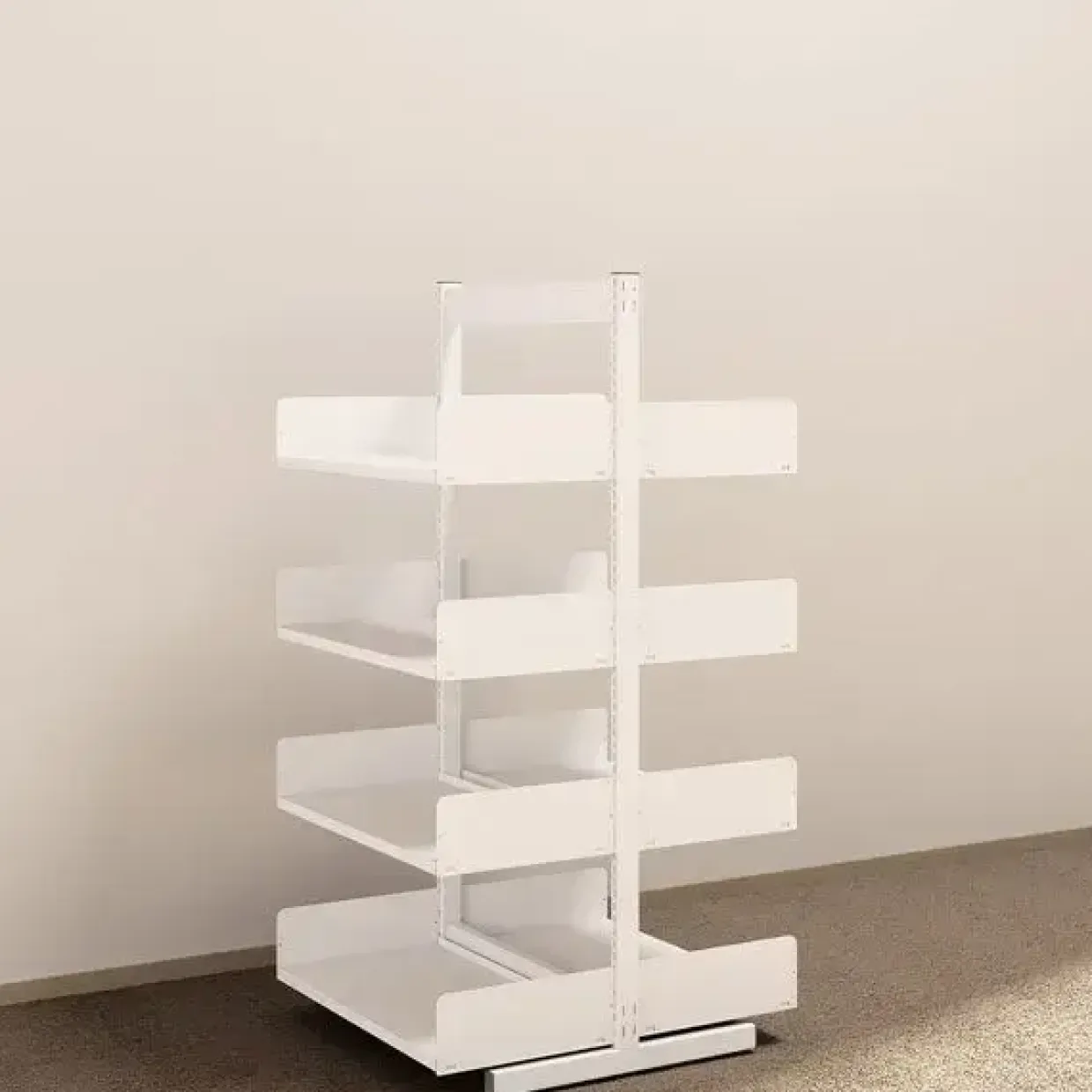 Metalreol - aLTI-hylden - tosidig grundsektion - 1600x750x400mm - Hvid