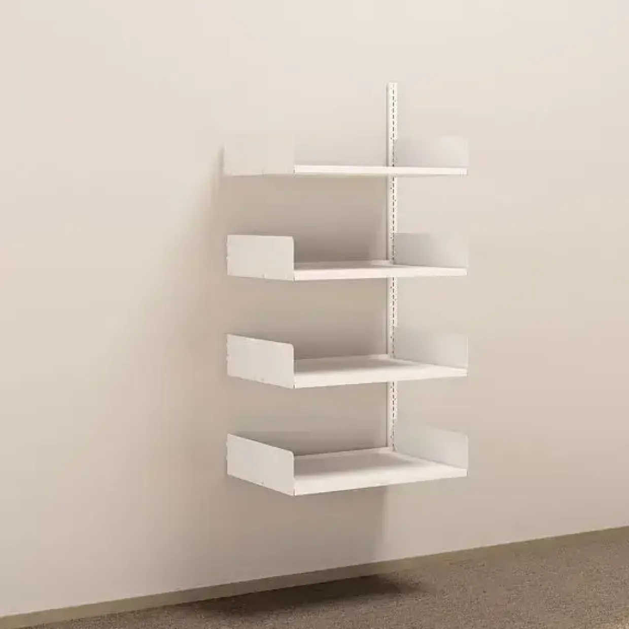Metalreol - aLTI-hylden - væghængt påbygningsektion - 1500x750x500mm - Hvid