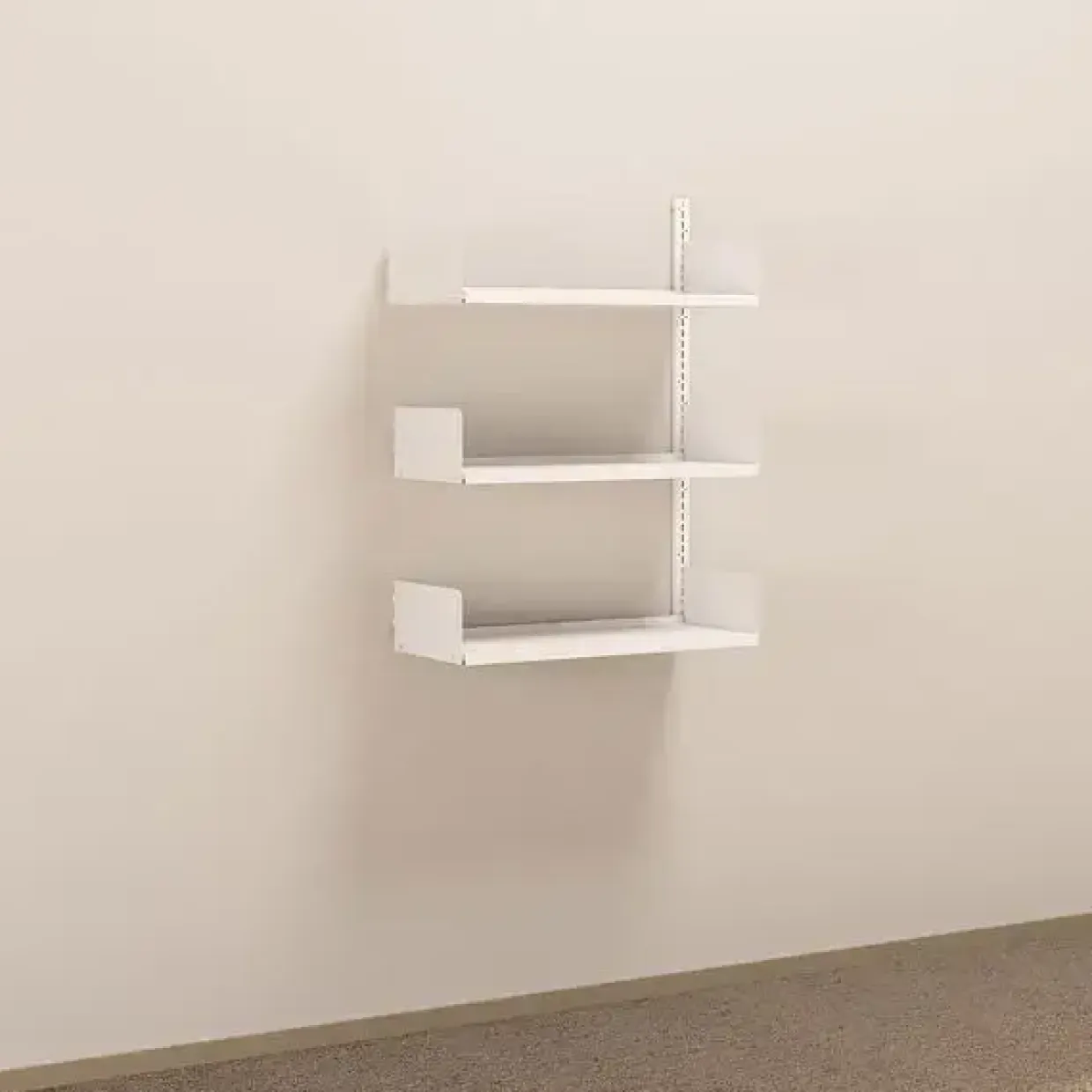 Metalreol - aLTI-hylden - væghængt påbygningsektion - 1000x750x300mm - Hvid