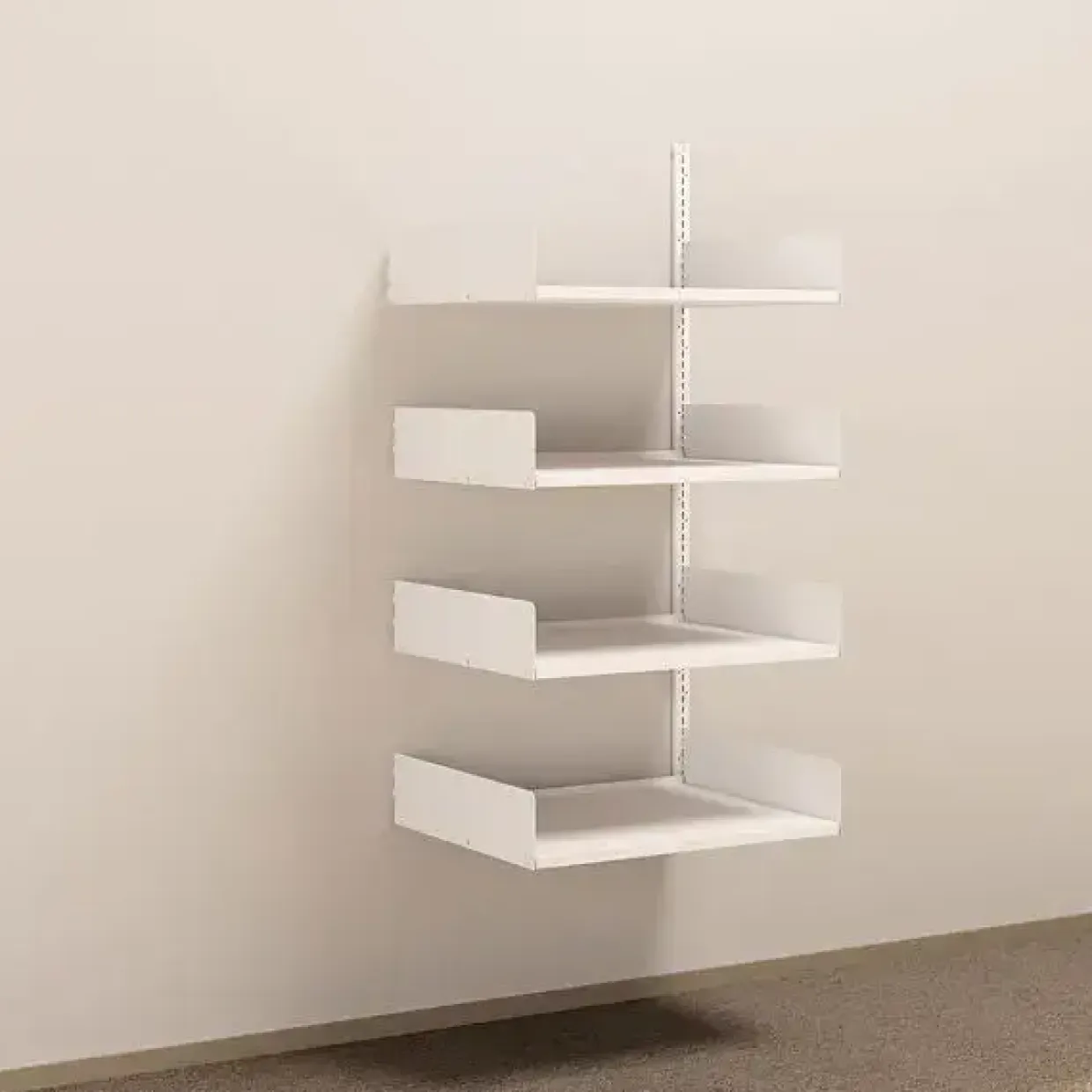Metalreol - aLTI-hylden - væghængt påbygningsektion - 1500x750x600mm - Hvid