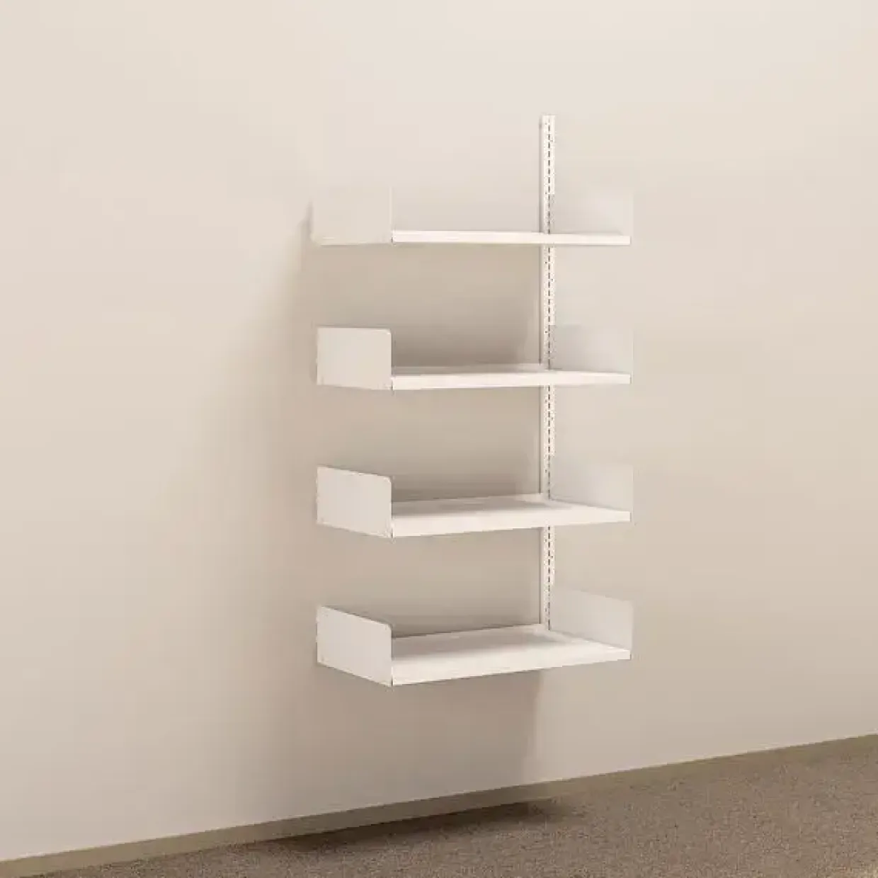 Metalreol - aLTI-hylden - væghængt påbygningsektion - 1500x750x400mm - Hvid