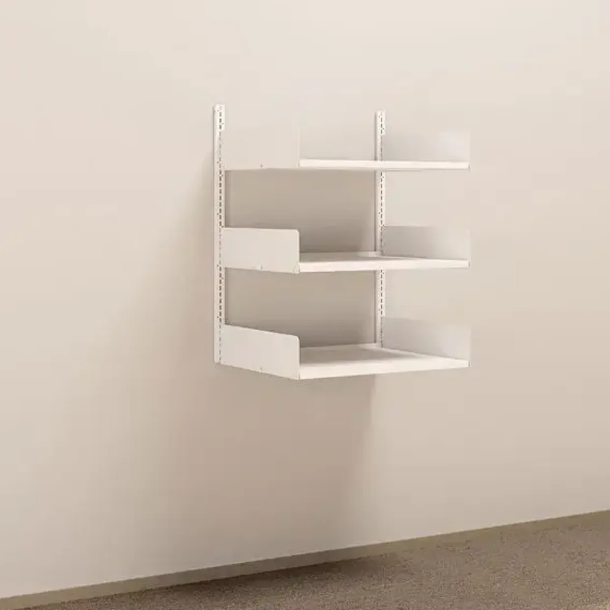 Metalreol - aLTI-hylden - væghængt grundsektion - 1000x750x600mm - Hvid