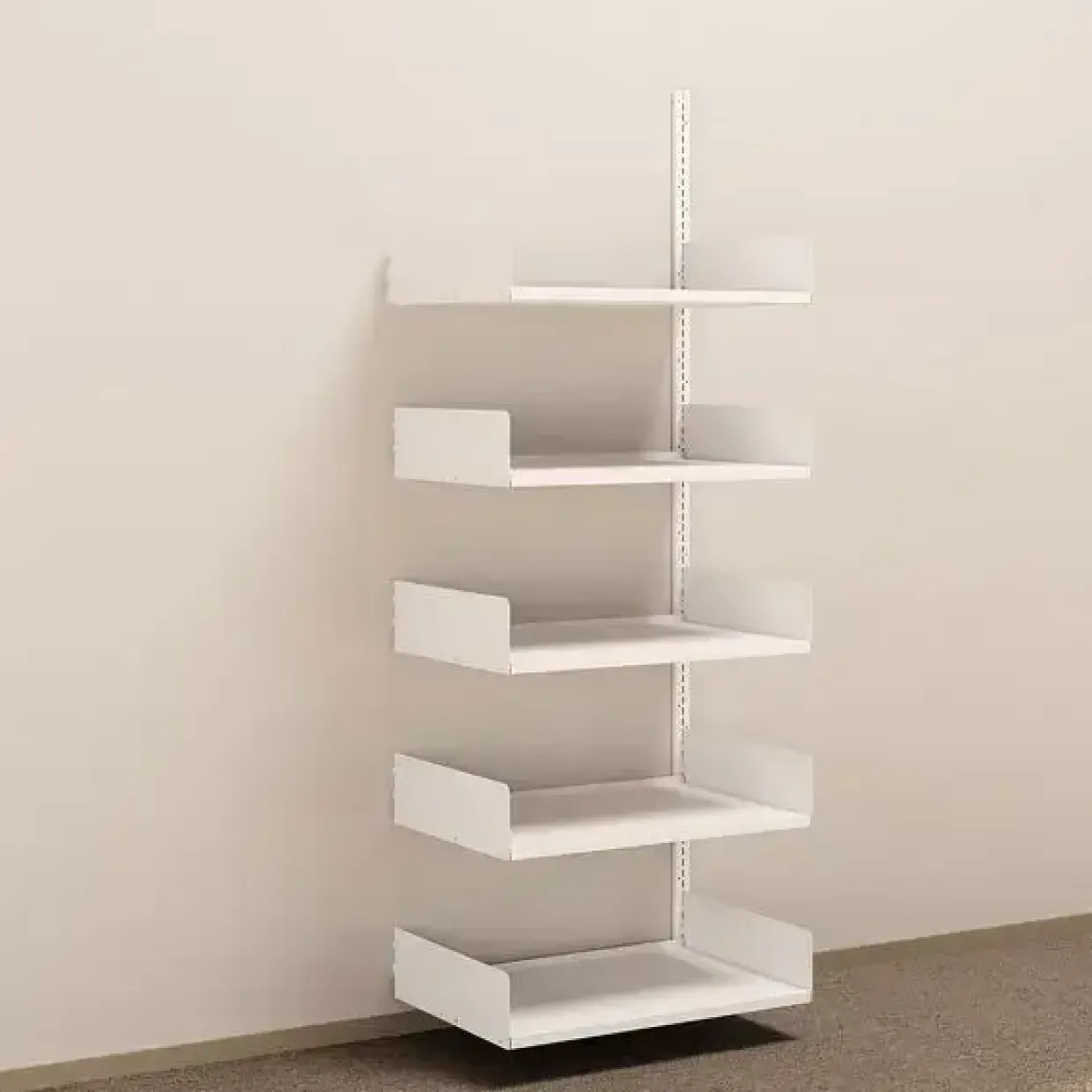 Metalreol - aLTI-hylden - væghængt påbygningsektion - 2000x750x500mm - Hvid
