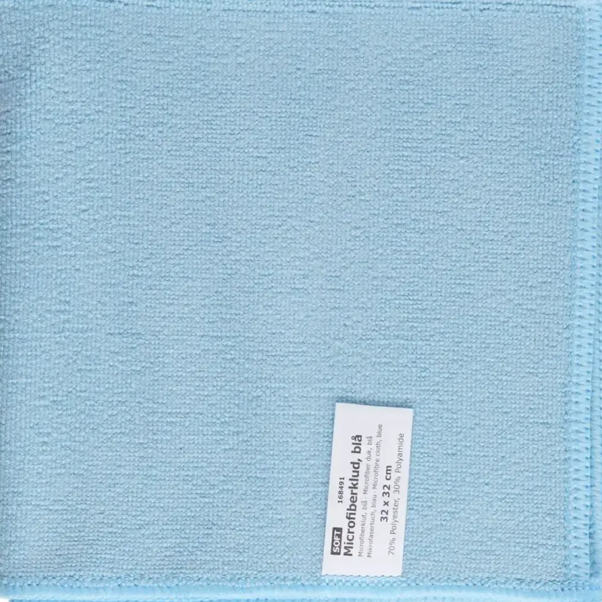 Microfiberklude blå soft 70% polyester 30% polyamid 32x32 cm - 10 stk