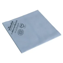 Microfiberklud r-MicronQuick 40x38cm Svanemærket blå 70% genbrugsplast - 5 stk/pk