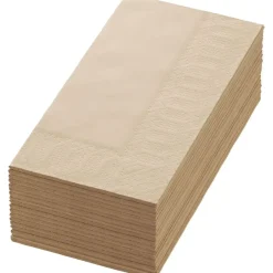 Middagsserviet, Duni, 2-lags, 1/8 fold, 40x40cm, natur, nyfiber - 1500 stk