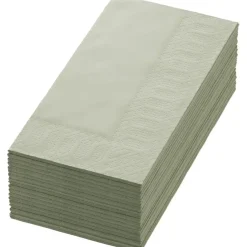 Middagsserviet, Duni, 3-lags, 1/8 fold, 40x40cm, grøn, nyfiber - 1250 stk