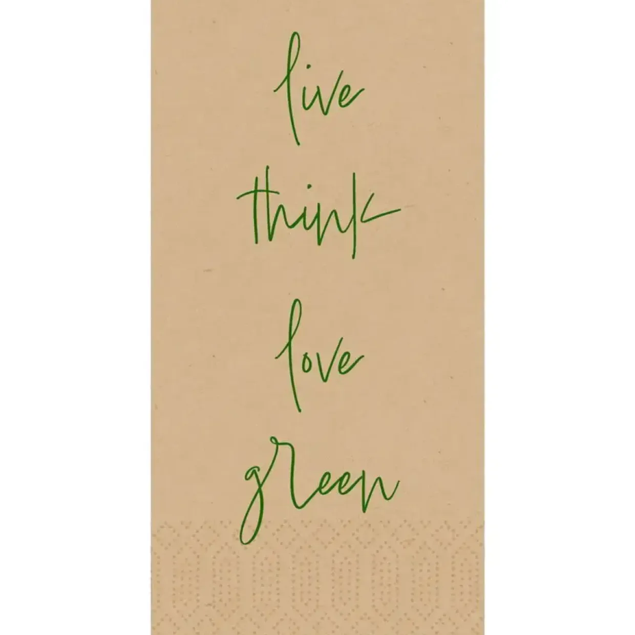 Middagsserviet, Love Green, 3-lags, 1/8 fold, 40x40cm, natur, nyfiber - 1250 stk