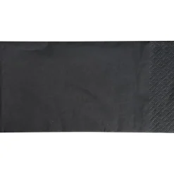 Middagsservietter - Bulkysoft, 3-lags, 1-8 HF, 40x40cm, sort, nyfiber - 1400 stk