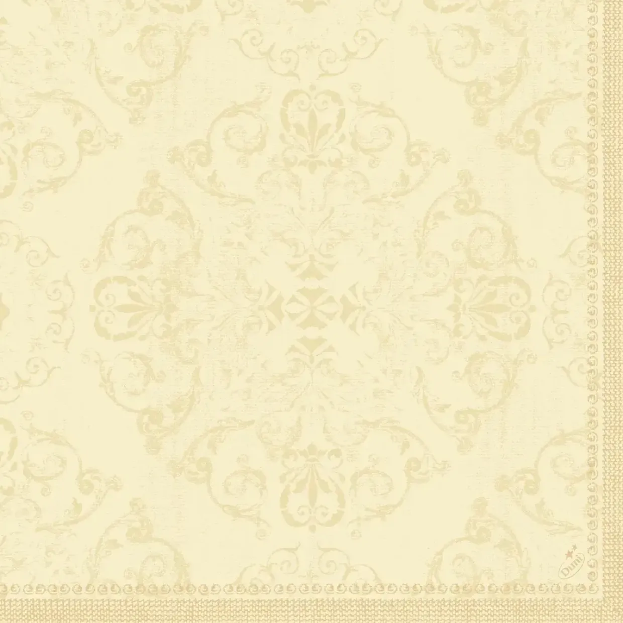 Middagsservietter - Dunilin Opulent Spring, 1/4 fold, 40x40cm, creme - 540 stk