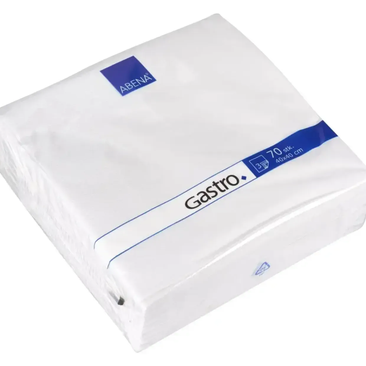 Middagsservietter 3-lags 1|4 fold 40x40cm hvid - 1400 stk