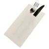 Middagsservietter - med bestiklomme hvid 40x40 cm - 300 stk
