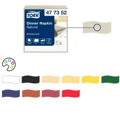 Middagsservietter - Tork 477352 Advanced 2-lags 1/8 fold 39x39cm - 1800 stk
