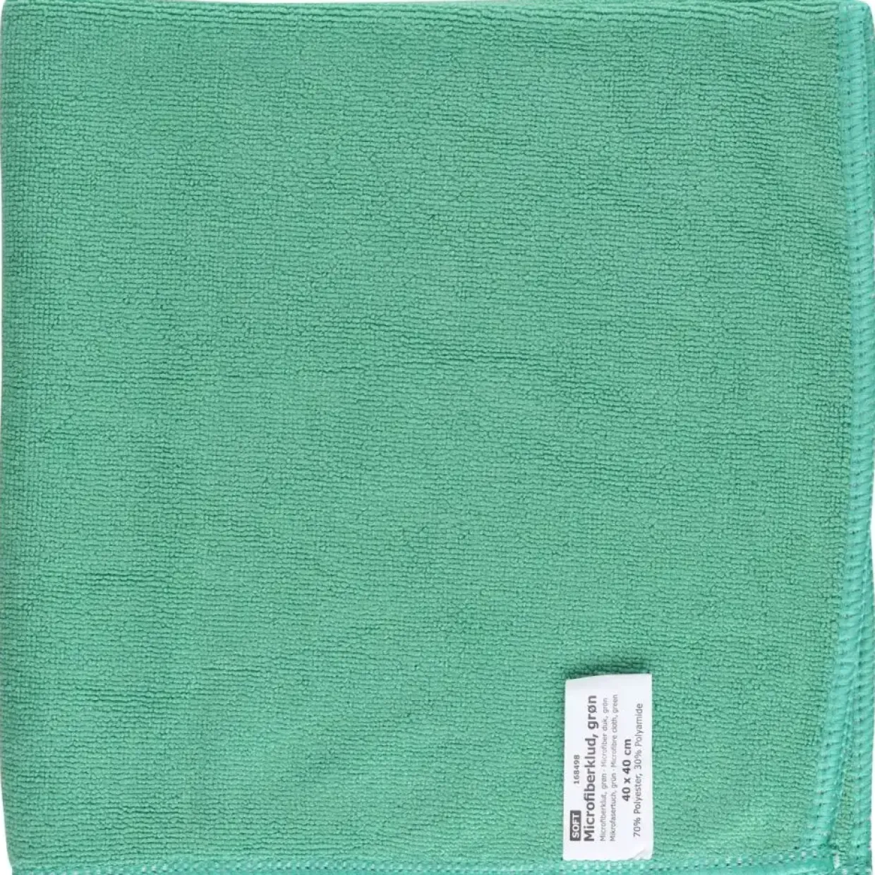 Mikrofiberklud - Soft - 40x40 cm - Grøn - 10 stk