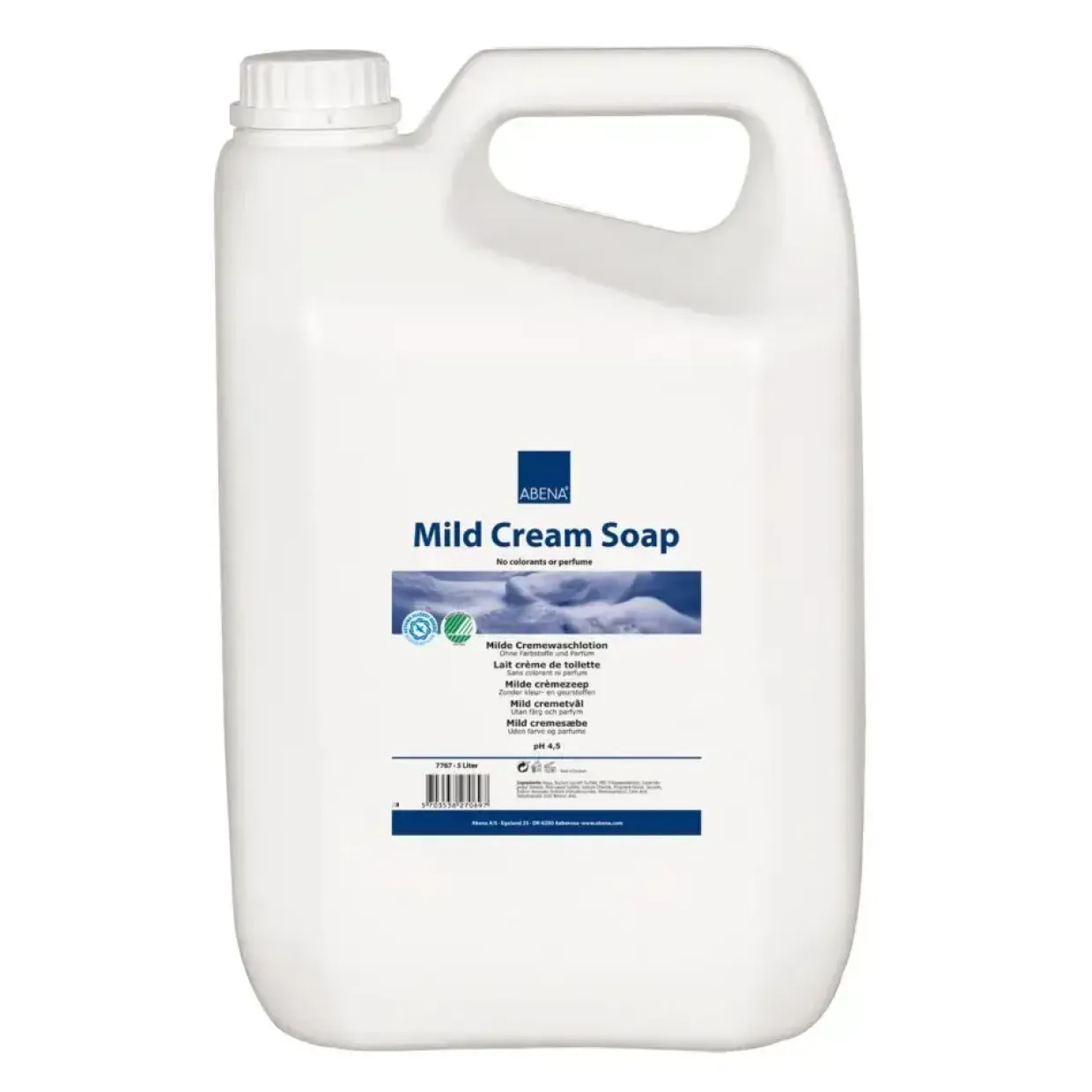 Mild Cremesæbe, ABENA, 5000 ml, uden farve og parfume