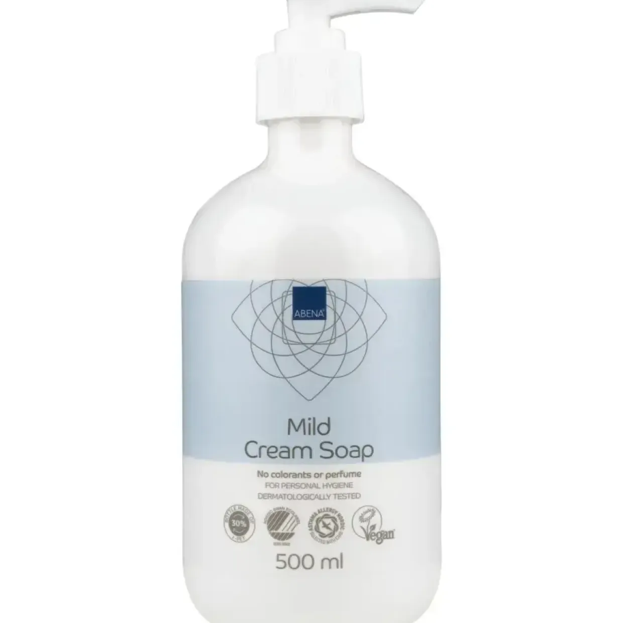 Mild Cremesæbe, ABENA, 500 ml, uden farve og parfume