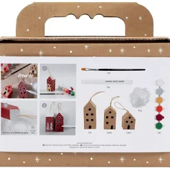 Mini DIY Kit Dekoration | Huse, julefarver | 1 pk.