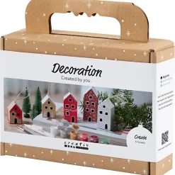 Mini DIY Kit Dekoration | Huse, julefarver | 1 pk.