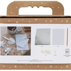Mini DIY Kit Dekoration, Juleophæng, sølv metal, 1 pk.