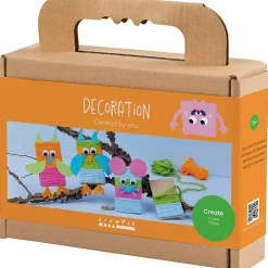 Mini DIY Kit Dekoration | Mus og ugler, ass. farver | 1 pk.