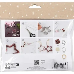 Mini DIY Kit Dekoration, Stjerner, rød