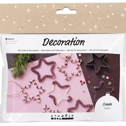 Mini DIY Kit Dekoration, Stjerner, rød