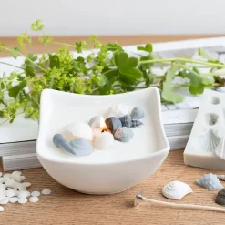 Mini DIY Kit Lysstøbning | Strandskaller, grå, off white | 1 pk.