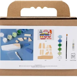 Mini DIY Kit Male | Flyvemaskine, blå/grøn harmoni | 1 pk.