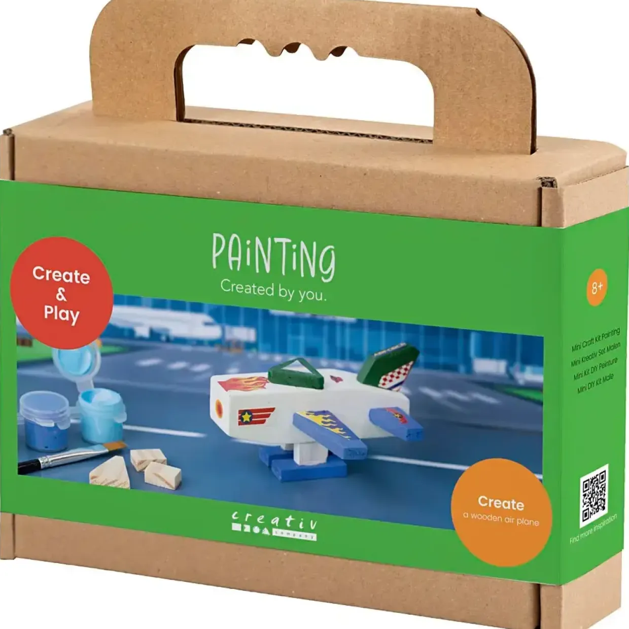 Mini DIY Kit Male | Flyvemaskine, blå/grøn harmoni | 1 pk.