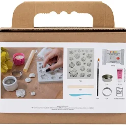 Mini DIY Kit Modellering | Fyrfadsstager, pink | 1 pk.