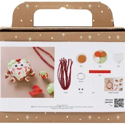 Mini DIY Kit Modellering, Hjerteformet julefigur, ass. farver