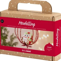 Mini DIY Kit Modellering, Hjerteformet julefigur, ass. farver