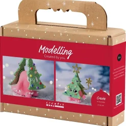 Mini DIY Kit Modellering, Juletræsmonster, ass. farver, 1 pk.