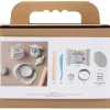 Mini DIY Kit Modellering | Lysestager med konkylier, off white | 1 pk.