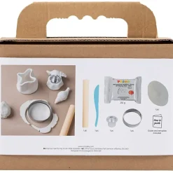 Mini DIY Kit Modellering | Lysestager med konkylier, off white | 1 pk.