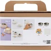 Mini DIY Kit Modellering, Lysestager, hvid