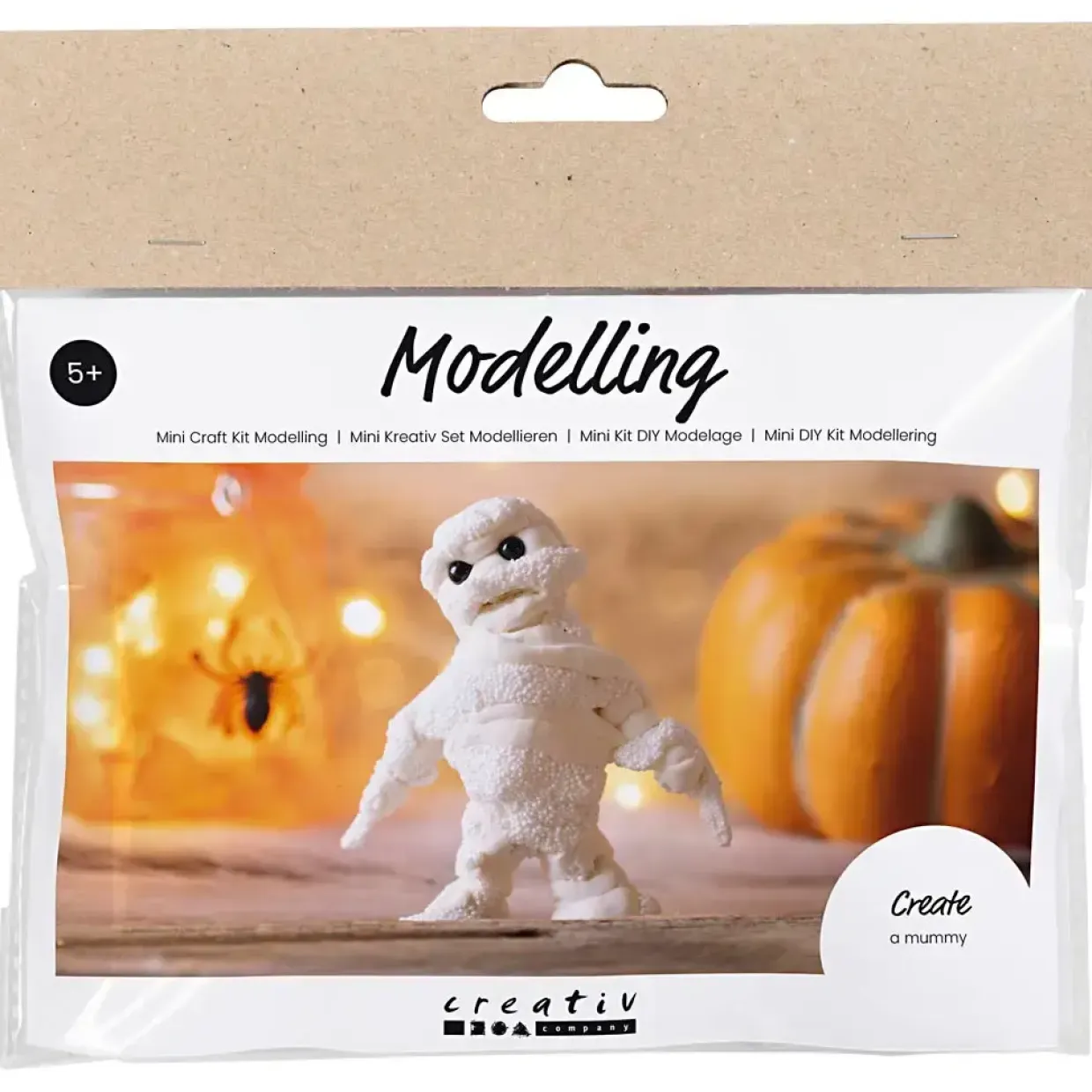 Mini DIY Kit Modellering, Mumie, hvid