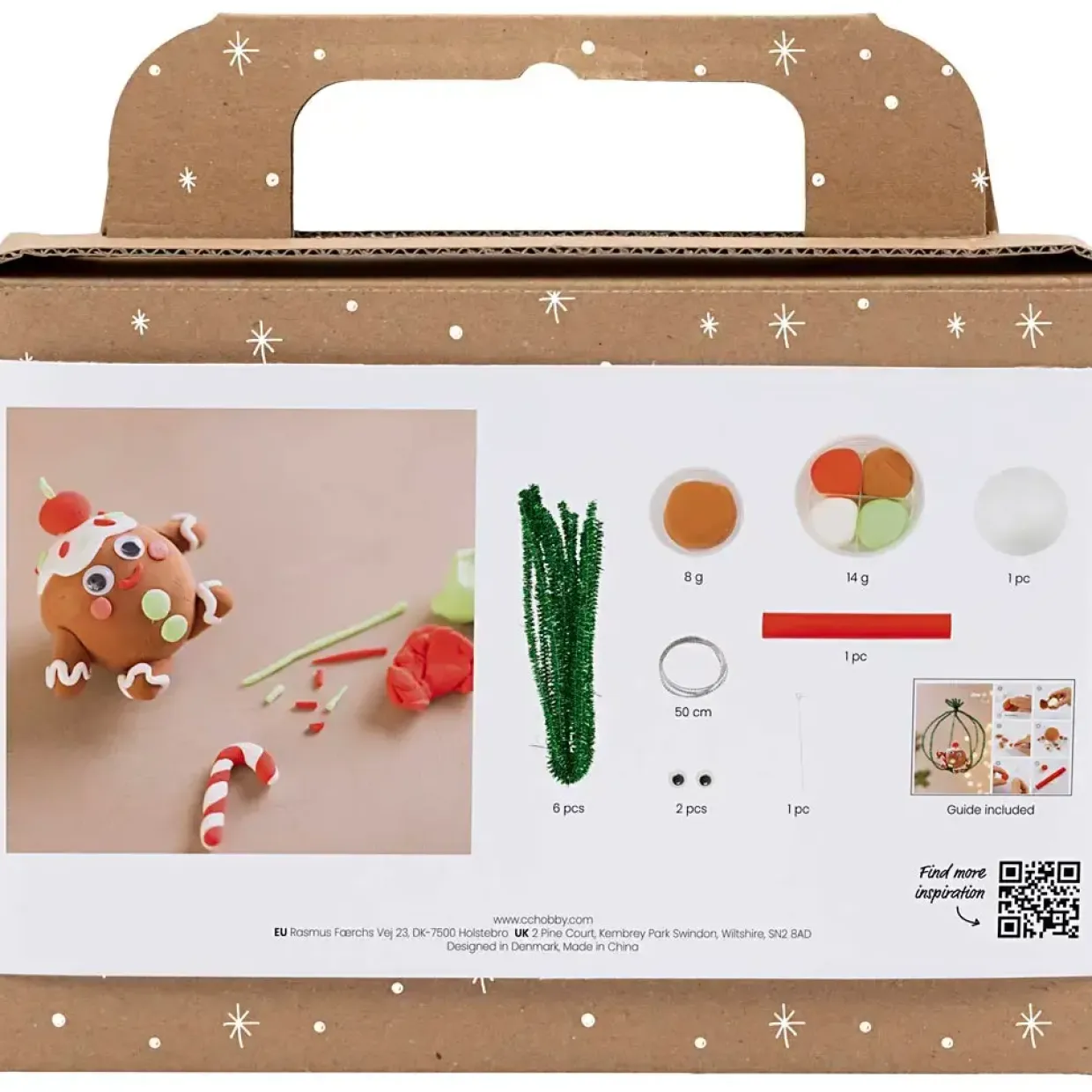 Mini DIY Kit Modellering, Peberkagemand, ass. farver