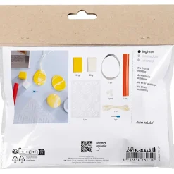 Mini DIY Kit Modellering, Påskeæg, lys gul, pastelfarver - 1 pk