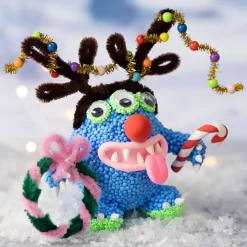Mini DIY Kit Modellering, Rensdyrmonster, ass. farver, 1 pk.