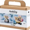 Mini DIY Kit Modellering, Robotpige, grå, pink - 1 pk