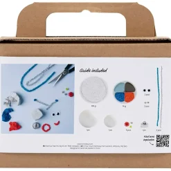 Mini DIY Kit Modellering, Robotdreng, blå, grå, rød - 1 pk